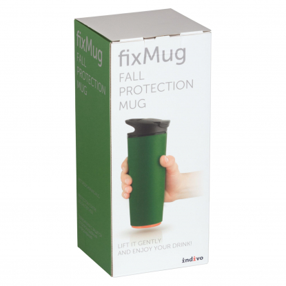 Термокружка fixMug, зеленая, коробка