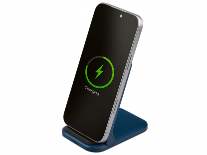 Беспроводное зарядное устройство Foldy, 15 Вт, темно-синее