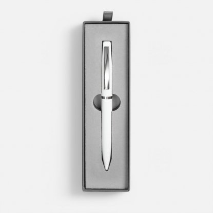 Ручка шариковая Bolt Soft Touch в футляре, белая