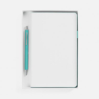 Набор White Shall, бело-бирюзовый