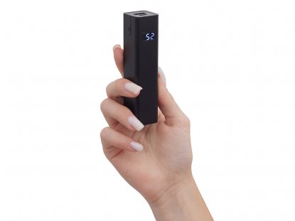 Внешний аккумулятор Rail c дисплеем, 5000 mAh, черный
