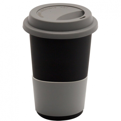 Кружка Magic To Go, черная с серым