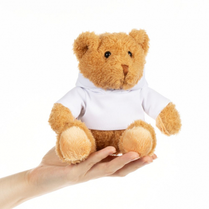 Мягкая игрушка Мишка Cuddleton в белом худи