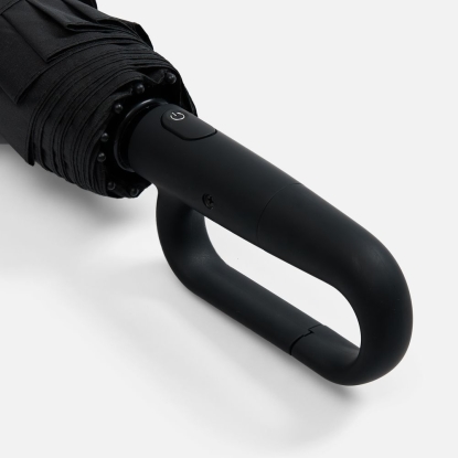 Зонт складной Skymate с УФ-защитой и ручкой-карабином, черный