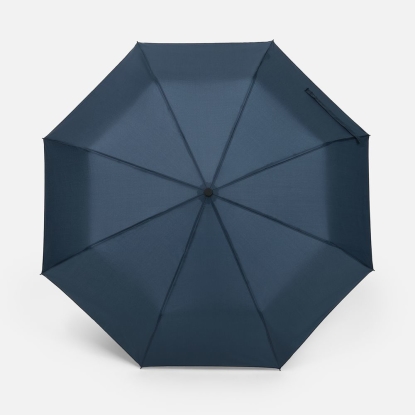 Зонт складной Smooth Move с плавным закрытием, темно-синий