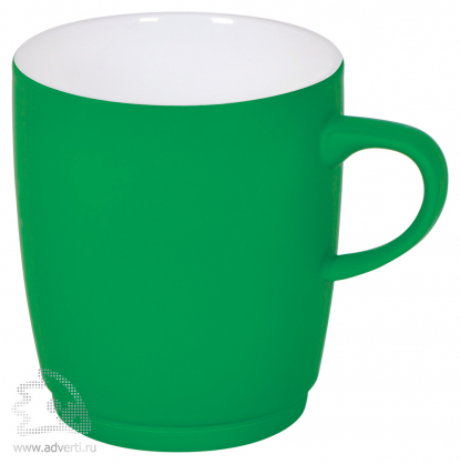Кружка Soft с прорезиненным покрытием, зеленая