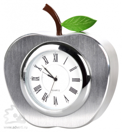 Часы настольные Золотое яблоко, серебристые