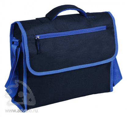 Конференц-сумка Active с карманом на молнии, синяя