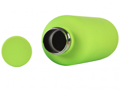 Вакуумная термобутылка ODIN, soft-touch, светло-зеленая