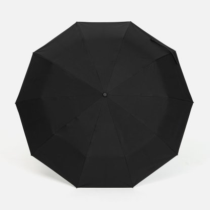 Зонт обратного сложения inLoop с ручкой-карабином, черный