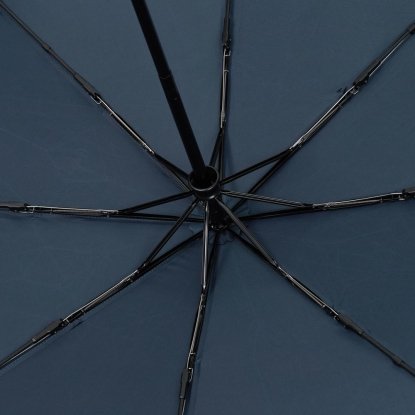 Зонт складной Smooth Move с плавным закрытием, темно-синий