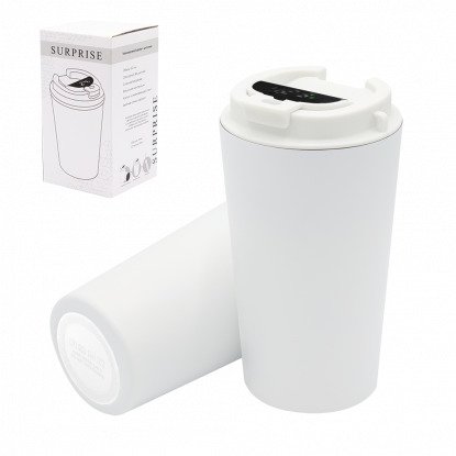 Накладка силиконовая для термокружки Surprise, белая