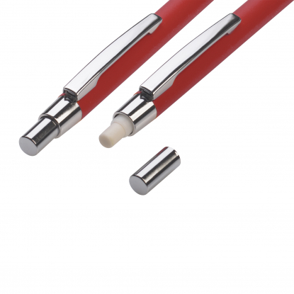 Набор Ray (ручка+карандаш), покрытие soft touch, красный