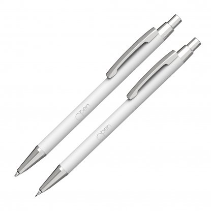 Набор Ray (ручка+карандаш), покрытие soft touch, белый