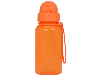 Бутылка для воды со складной соломинкой Kidz, оранжевая