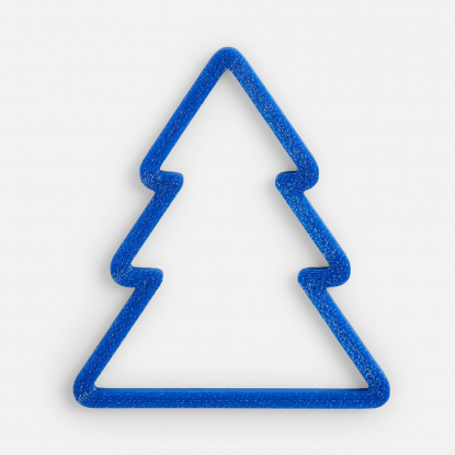 Подвеска Елочка, 3D-печать, синяя