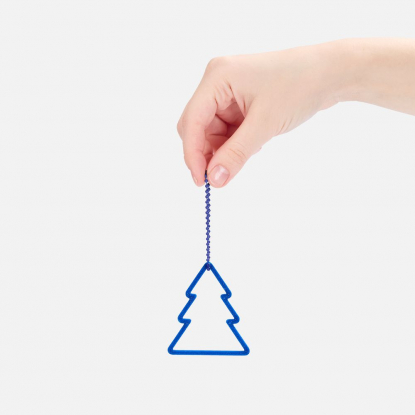 Подвеска Елочка, 3D-печать, синяя