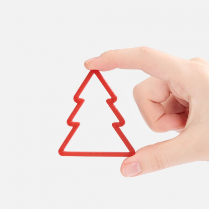 Подвеска Елочка, 3D-печать, красная