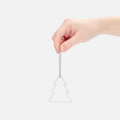 Подвеска Елочка, 3D-печать, белая