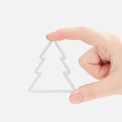 Подвеска Елочка, 3D-печать, белая