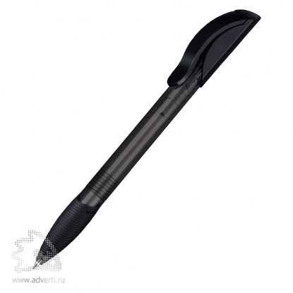 Шариковая ручка Hattrix Clear Softgrip, черная