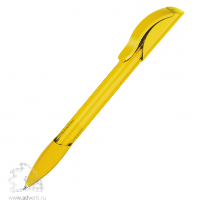 Шариковая ручка Hattrix Clear Softgrip, желтая