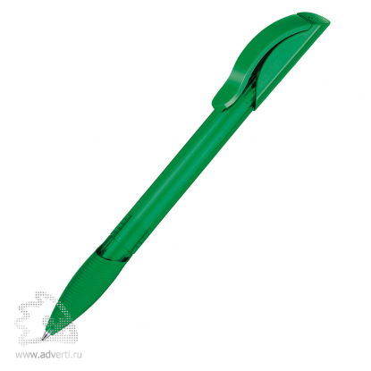 Шариковая ручка Hattrix Clear Softgrip, зеленая