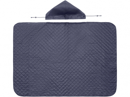 Плед-пончо 2-в-1 Cappy с капюшоном и мешком, темно-синий