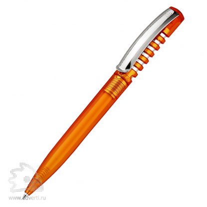 Шариковая ручка New Spring Clear clip metal, оранжевая