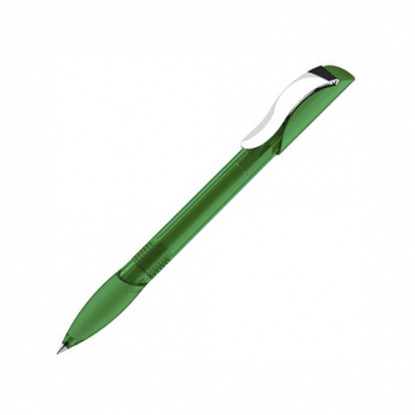 Шариковая ручка Hattrix Clear + Softgrip + Metal clip, зеленая