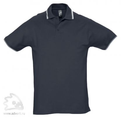 Рубашка поло Practice 270 с контрастной отделкой, мужская, темно-синяя