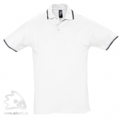 Рубашка поло Practice 270 с контрастной отделкой, мужская, белая