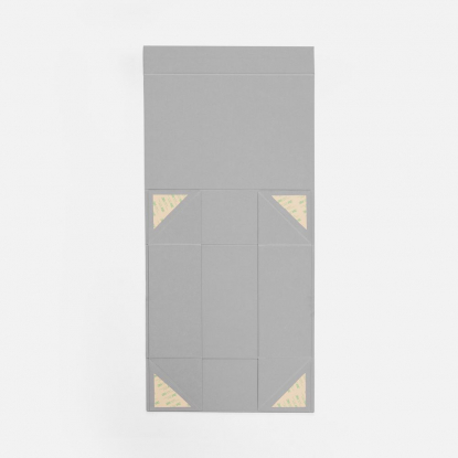 Коробка складная Quadra Fold, серая