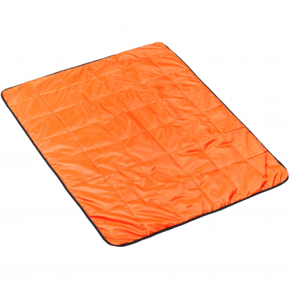 Плед стеганый Camper, ярко-оранжевый, с другой стороны