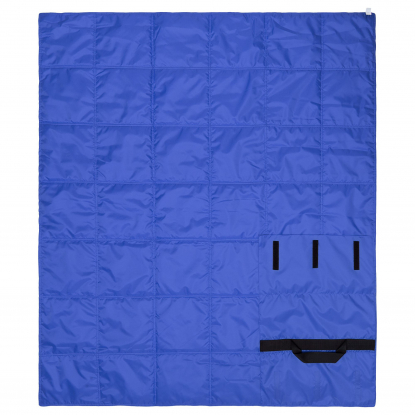 Плед стеганый Camper, синий, с одной стороны