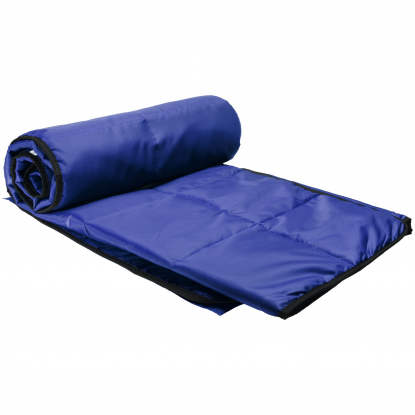 Плед стеганый Camper, ярко-синий, в растёгнутом виде