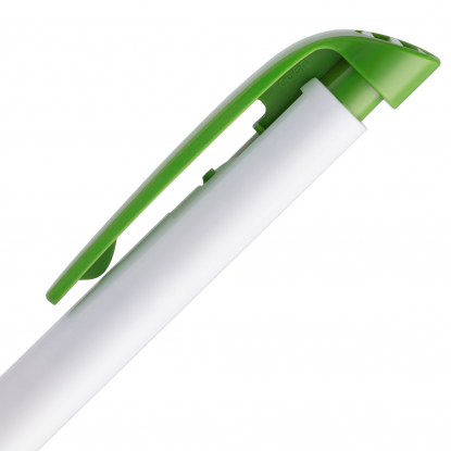 Ручка шариковая Favorite, белая с зелёным