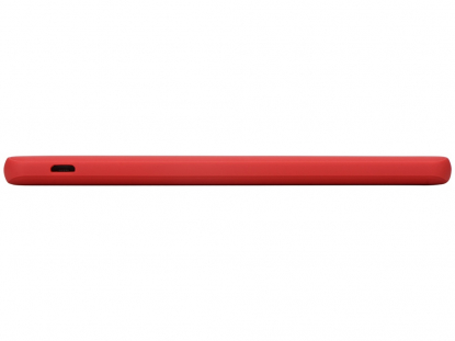 Портативное зарядное устройство Reserve с USB Type-C, 5000 mAh, красное, вид сбоку