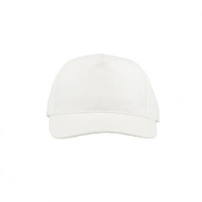 Бейсболка детская KID START FIVE, белая, вид спереди