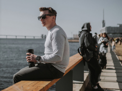 Вакуумная термокружка Tumbler, 470 мл, чёрная