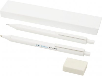 Подарочный набор антибактериальных ручек Salus, пример нанесения