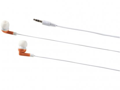 Наушники, оранжевые, общий вид