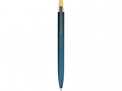 Ручка шариковая из переработанного алюминия Blossom, синяя