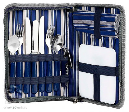 Набор для пикника на 2 персоны в чехле на молнии