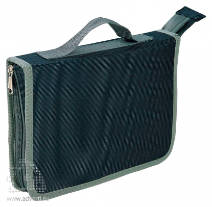 Набор для пикника на 2 персоны в чехле на молнии, в закрытом виде