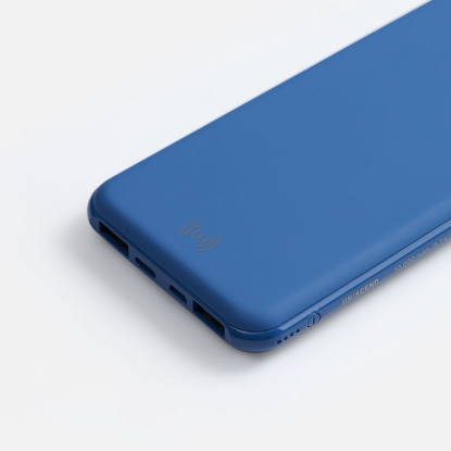 Аккумулятор с беспроводной зарядкой All Day Wireless, 10 000 мАч, синий