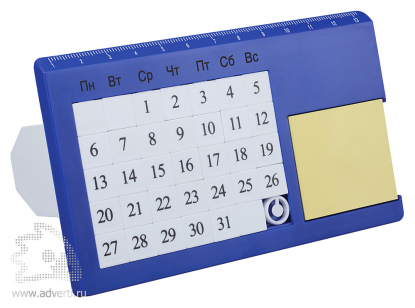 Вечный настольный календарь Плано, синий