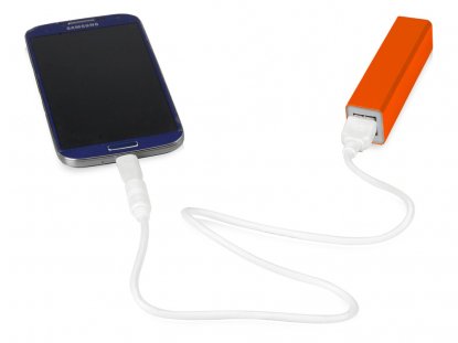 Портативное зарядное устройство Брадуэлл, 2200 mAh, оранжевое