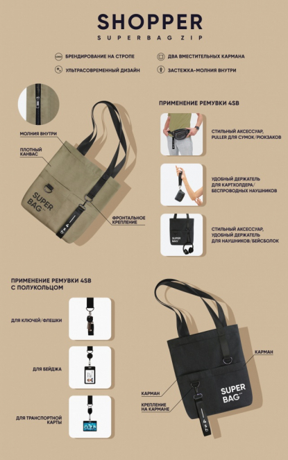 Шоппер Superbag ZIP