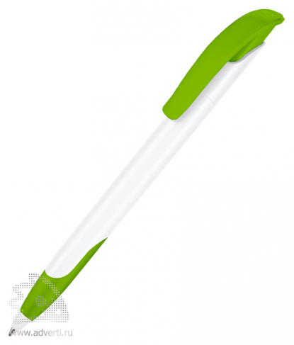 Шариковая ручка Challenger Polished Basic + Softgrip, светло-зеленая